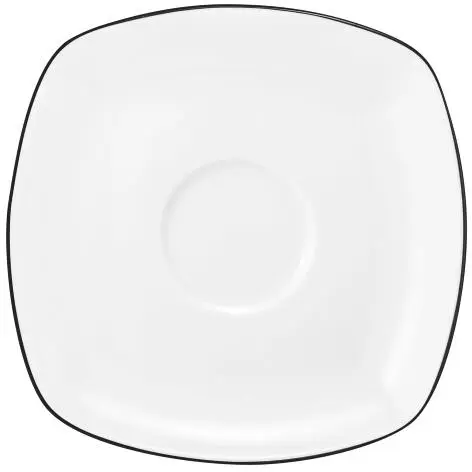 Seltmann Weiden Lido Black Line Kombi-Untertasse Eckig 14,5 Cm