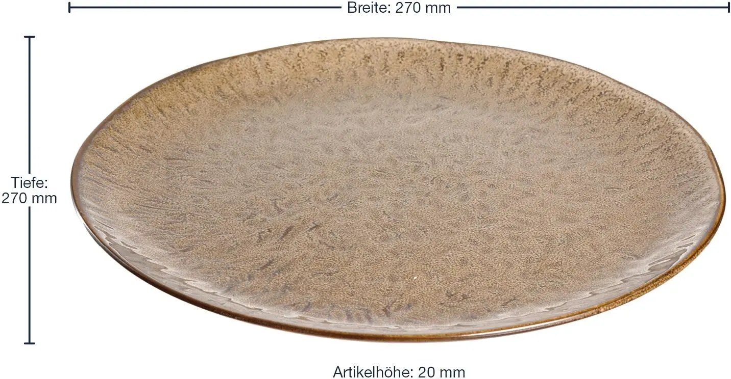 Leonardo Tellerset MATERA 12-teilig Beige Keramik – Bild 6