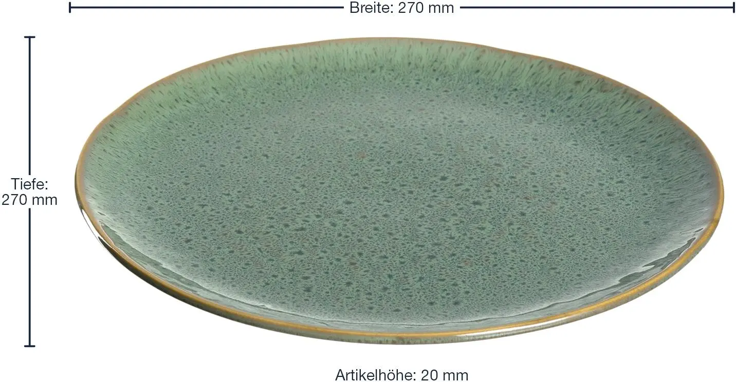 Leonardo Tellerset MATERA 12-teilig Grün Keramik – Bild 5