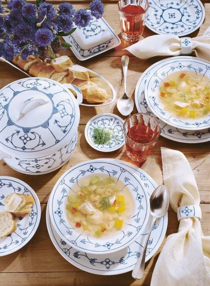 Kahla Tradition Suppenteller 22 Cm In Blau Saks – Bild 3