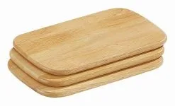 Zassenhaus Frühstücksbrett Gummibaum, 3er-Set