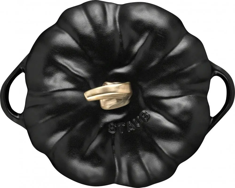 Staub Kürbis Cocotte Keramik In Schwarz – Bild 2